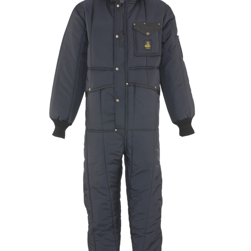 RefrigiWear Nvy IronTuff Insulated Coveralls with Hood -50 rating NEW Medium Reg